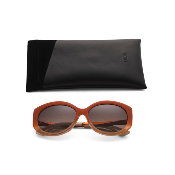 DIOR Orange 58mm Oversized Sunglasses - Picture 1 of 2